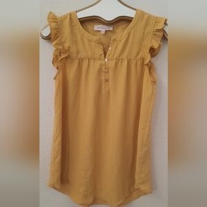 Philosophy Sleeveless With Ruffles Size S Yellow